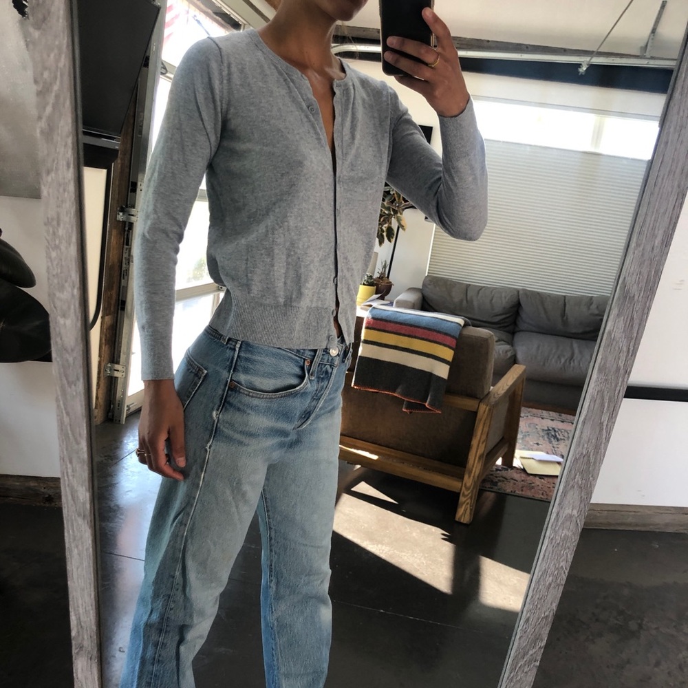 90s Y2K Fashion - Grey Cardigan